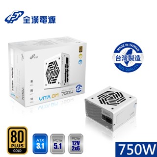 FSP 全漢 VITA GM MIT 750W White 80PLUS 金牌 電源供應器(臺灣製造) 現貨 廠商直送