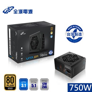 FSP 全漢 VITA GM MIT 750W 80PLUS 金牌 電源供應器(臺灣製造) 現貨 廠商直送