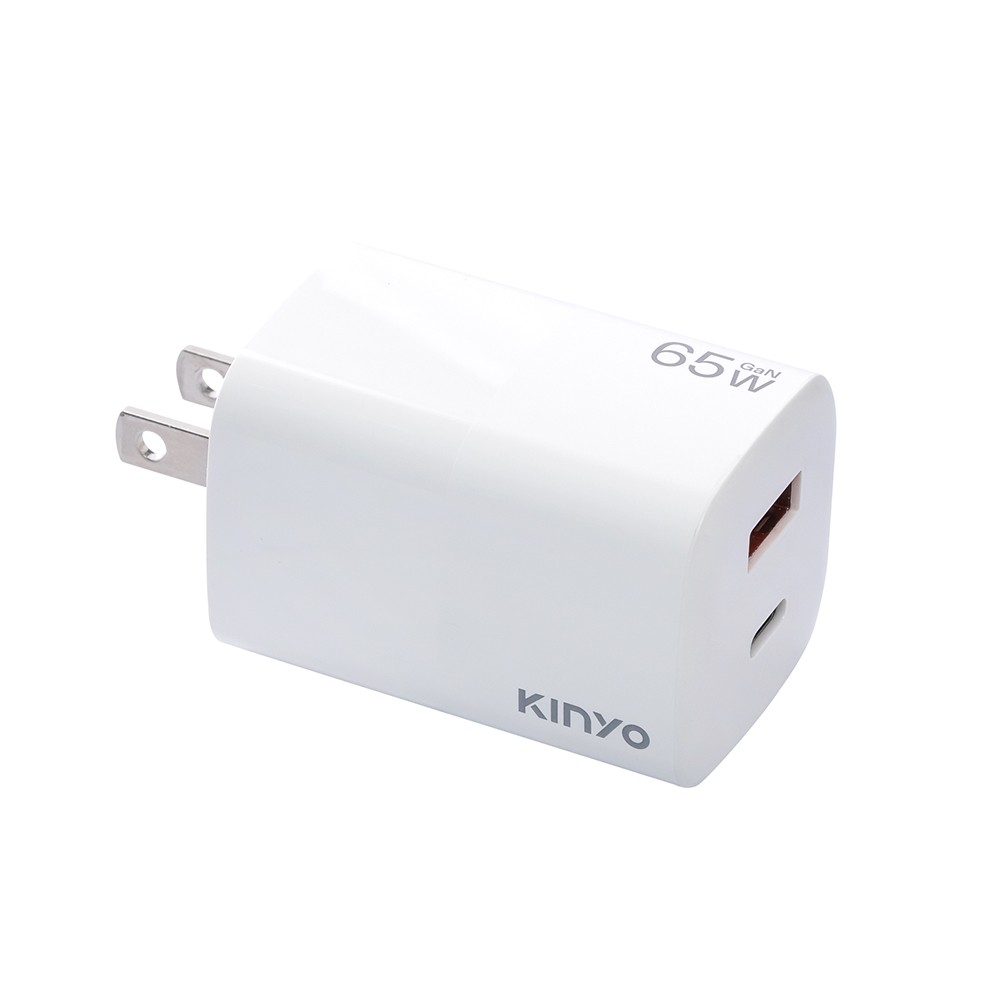 【蝦皮直營】KINYO 65W雙孔氮化鎵充電器 PD 快充 蘋果 充電頭 快充頭 GaN TypeC 現貨 原廠供貨