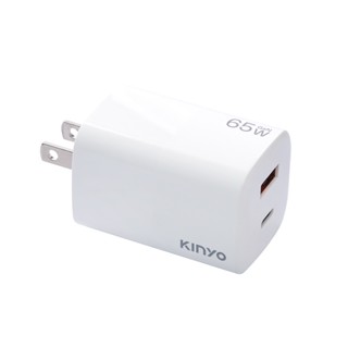 【蝦皮直營特選】KINYO 65W雙孔氮化鎵充電器 PD 快充 蘋果 充電頭 快充頭 GaN TypeC 現貨 原廠供貨