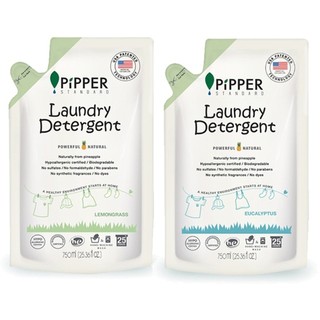 【蝦皮直營】PiPPER STANDARD沛柏鳳梨酵素低敏洗衣精補充包(檸檬草/尤加利) 750ml