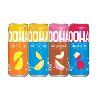 【蝦皮直營】OOHA 氣泡飲 330mlx4入組 荔枝乳酸/柚子海鹽/水蜜桃烏龍茶/檸檬蜂蜜 氣泡水