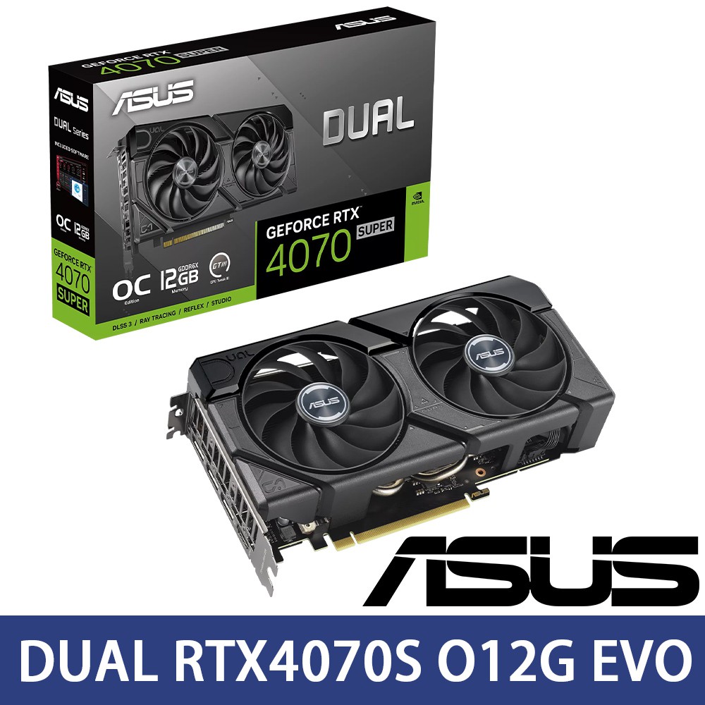 ASUS華碩 DUAL RTX4070S O12G EVO 顯示卡 現貨 廠商直送