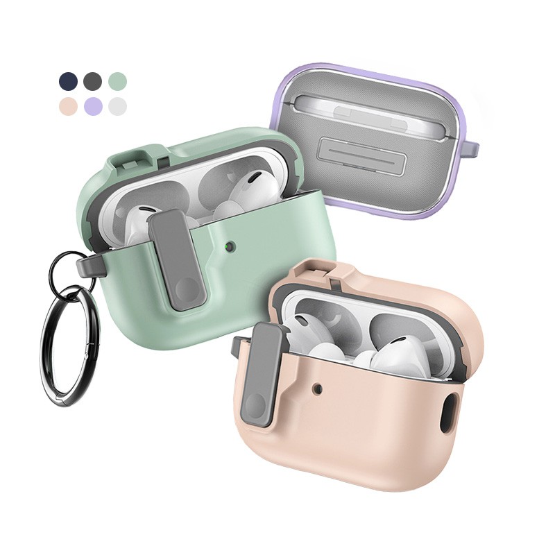 彈蓋 自動開蓋 Airpods 4/3代 Pro/Pro2 磁性 防摔殼 耳機殼 附扣環 耳機保護殼 廠商直送