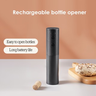 電動葡萄酒開瓶器，可充電，一鍵式重複使用自動開瓶器，送給葡萄酒愛好者的禮物（黑色/紅色）