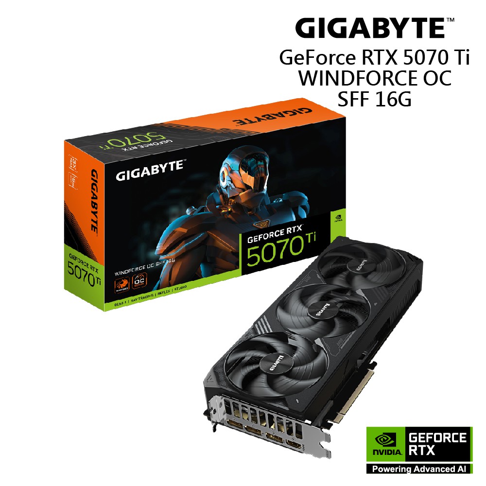 技嘉 RTX 5070 Ti WINDFORCE OC SFF 16G 顯示卡 廠商直送