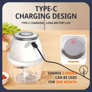 Type-C 充電迷你電動蒜切機 家用多功能自動肉類研磨機