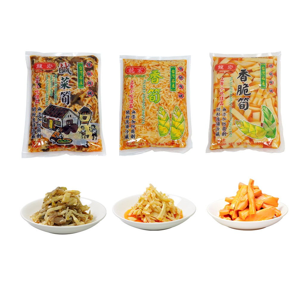 【蝦皮直營】龍宏 香脆筍/鹹菜筍/香筍600g