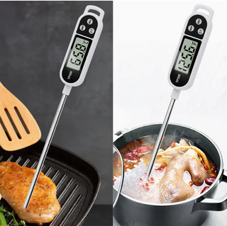 1個數位食品溫度計 廚房用肉類烹飪食品探針 烤肉電子烤箱廚具工具