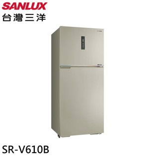 SANLUX 臺灣三洋 606公升 一級節能 大冷凍庫雙門變頻冰箱 尊爵銀 SR-V610B 大型配送