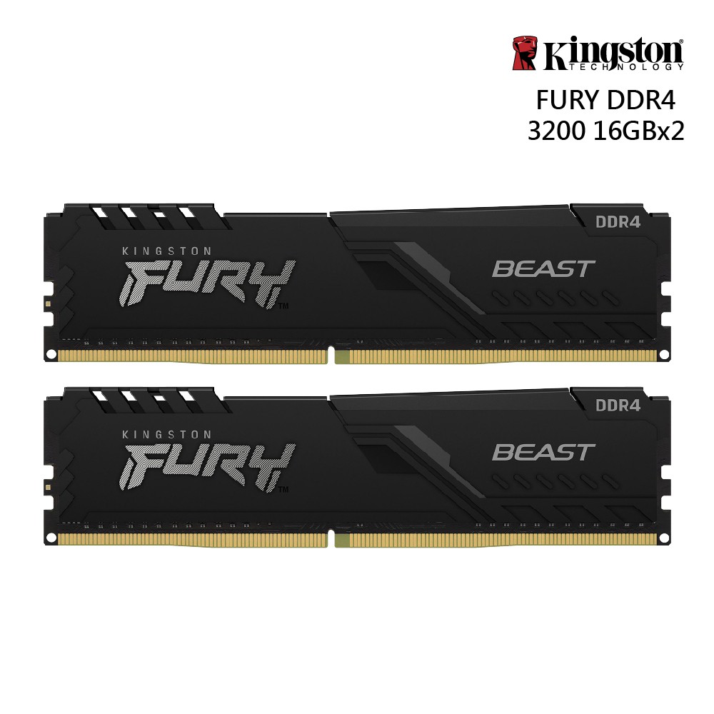 金士頓 FURY Beast DDR4 3200 32GB(16GBx2) 桌上型記憶體 廠商直送