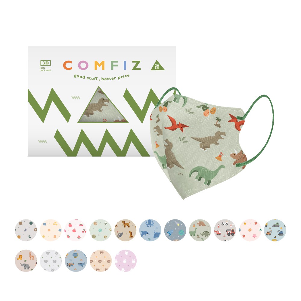 【蝦皮直營】康菲兒童立體醫療口罩(30入/盒)_大童(7~12歲適用)