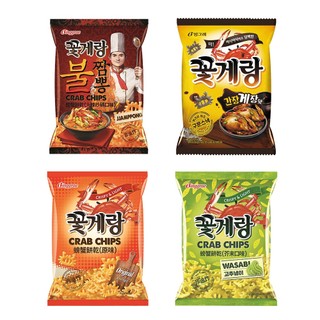 【蝦皮直營】韓味不二 韓國 Binggrae 非油炸人氣螃蟹餅乾 70g/包 原味/芥末/火辣炒碼口味 零食 餅乾 點心