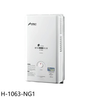 【蝦皮直營】豪山10公升屋外RF式熱水器天然氣H-1063-NG1 (全省安裝) 大型配送