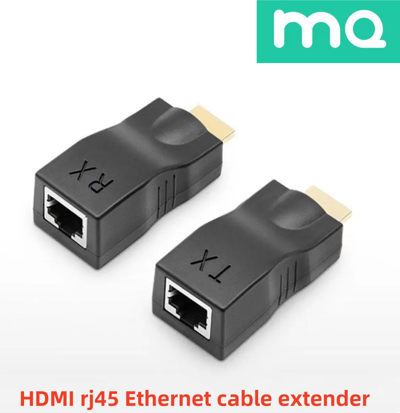 1080p高清4k HDMI延長器RJ45口網絡連接線1-30M HDMI轉RJ45通過CAT5e/6 UTP LAN延