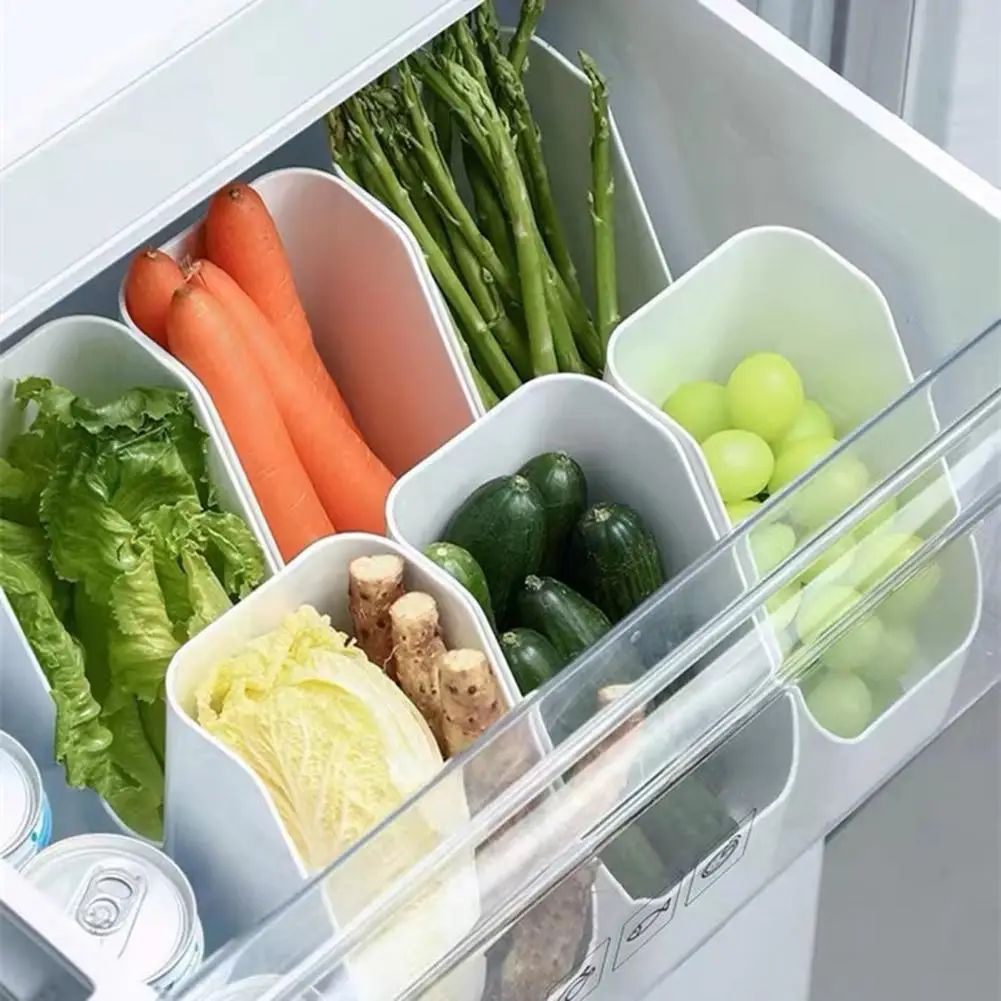 1個裝家用塑膠斜口透明收納盒廚房冰箱桌面面膜化妝品零食收納