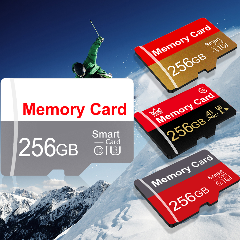 Mini SD 存儲卡 Class10 A1 256GB TF/SD 存儲卡,適用於智能手機和電腦