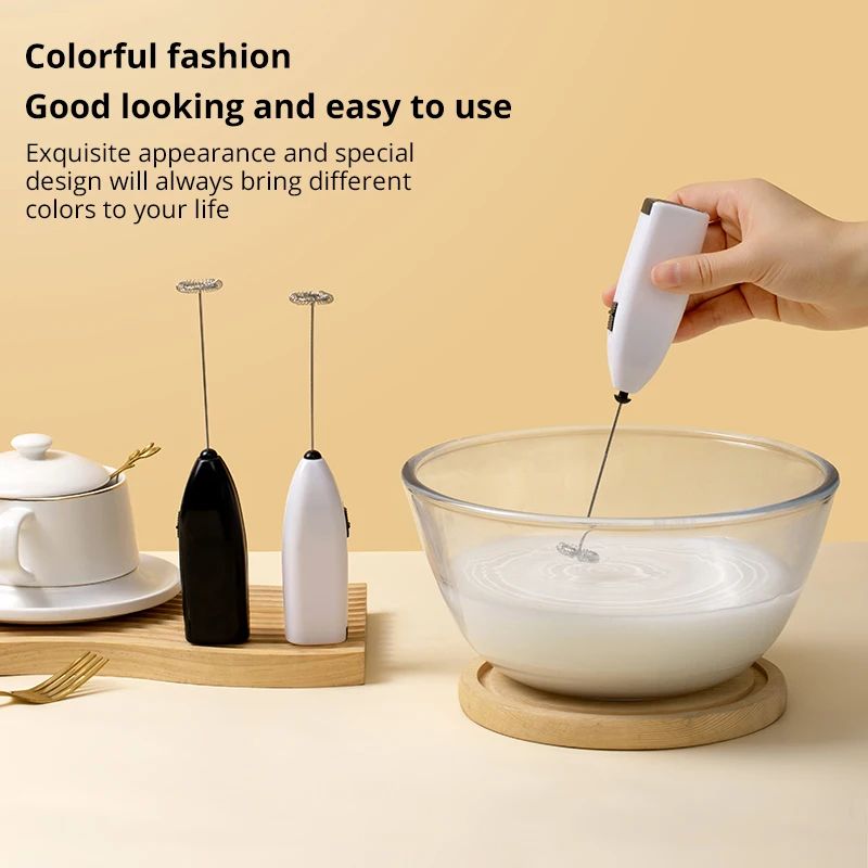 手持式電動奶泡器自動旋轉打蛋器卡布奇諾咖啡奶油打蛋器泡沫攪拌器廚房攪拌器