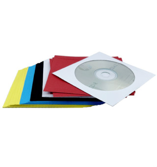 50 件高級 CD 和 DVD 各種彩色紙套帶薄膜窗和翻蓋,每種顏色 10 件藍色紅色白色黃色黑色 CD 存儲盒