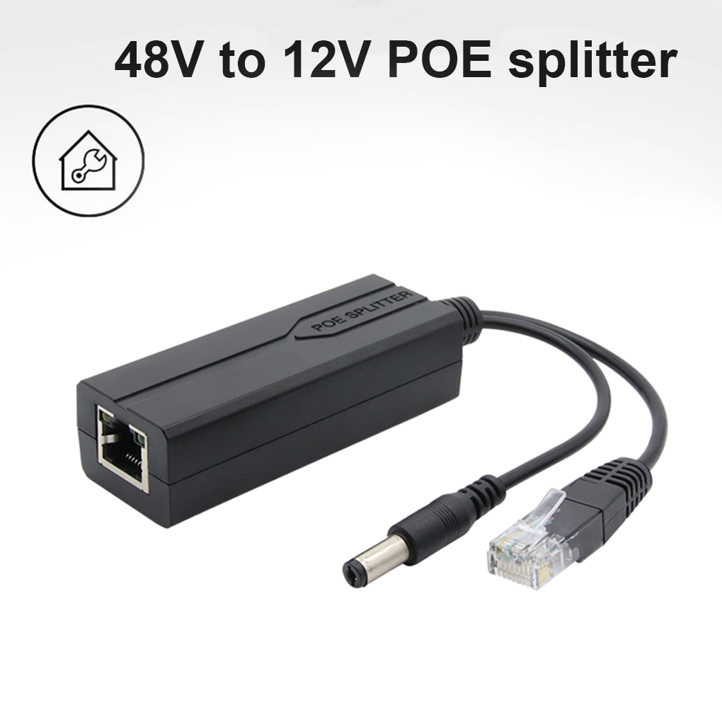 48v 至 12V POE 分路器 100M 標準,帶閉路電視網絡攝像機交換機視頻和監控設備的視頻和電源