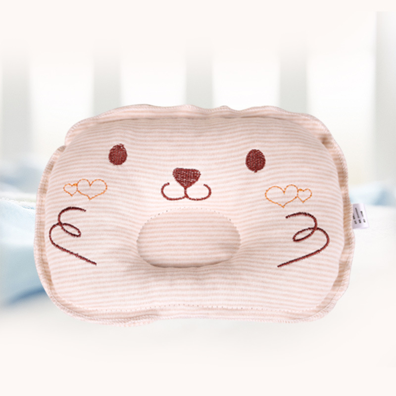寶寶寶寶寶寶彩色純棉造型枕小枕頭小熊造型枕有機棉枕側翻枕純棉嬰兒枕