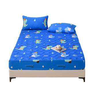 加厚床單 床墊保護套 藍色卡通圖案床罩 高度25cm(僅床單)