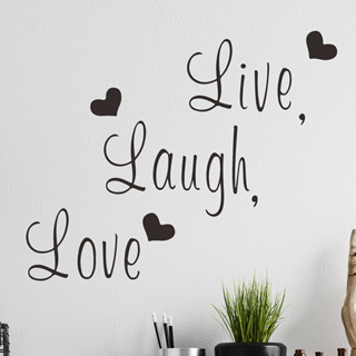 英文live laugh love臥室玄關家居裝飾牆貼貼紙自粘