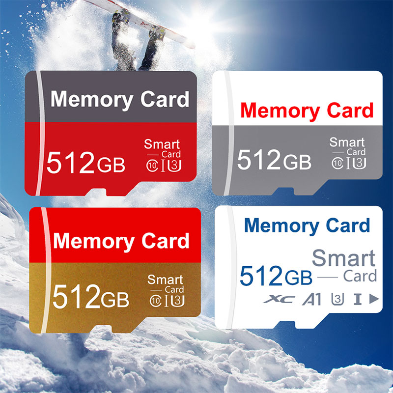 Micro TF SD 卡迷你存儲卡 512GB Class10 U3 高速 A1 閃存卡,適用於智能手機和電腦