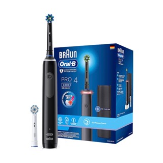 德國百靈Oral-B PRO4 3D電動牙刷-曜石黑 現貨 廠商直送