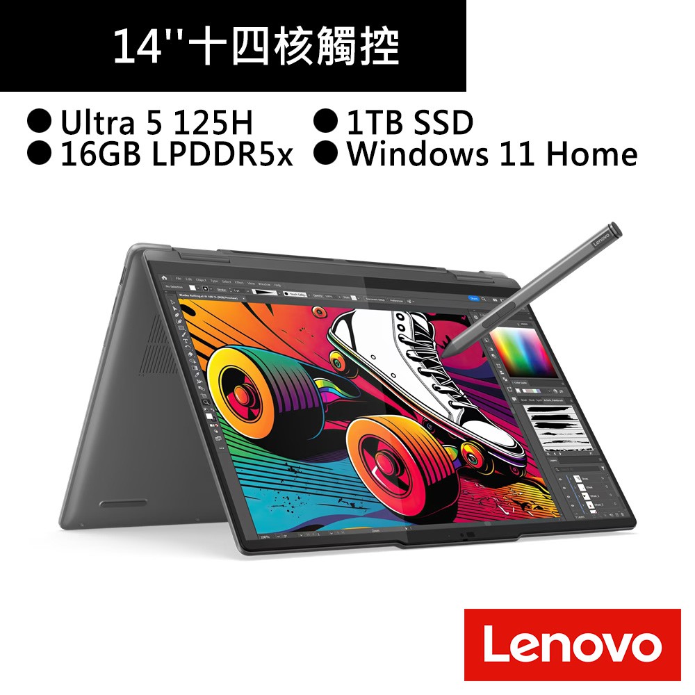 Lenovo聯想 83DJ002LTW 14吋筆電青(Ultra 5 125H/16G/1TB) 現貨 廠商直送