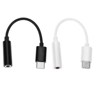 Type-C 轉 3.5mm 耳機插孔適配器 Type-C 轉 3.5 手機耳機轉換適用於 Android 音頻適配器電