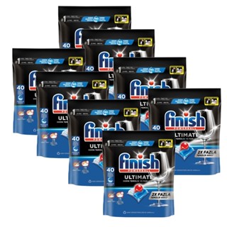 FINISH量子極淨洗碗凝球全效合一洗碗塊/錠洗滌球8包共320入洗碗機配件FINISH-ULTIMATE-8 廠商直送