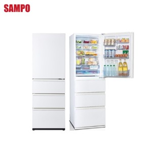 SAMPO 聲寶- 480L 四門變頻玻璃冰箱 SR-C48GDD 含基本安裝+舊機回收 大型配送