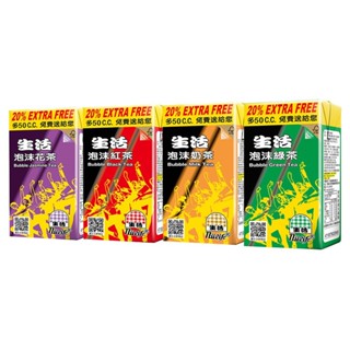 【蝦皮直營特選】生活泡沫 綠茶/紅茶/奶茶/花茶 (300ccx24入/箱)