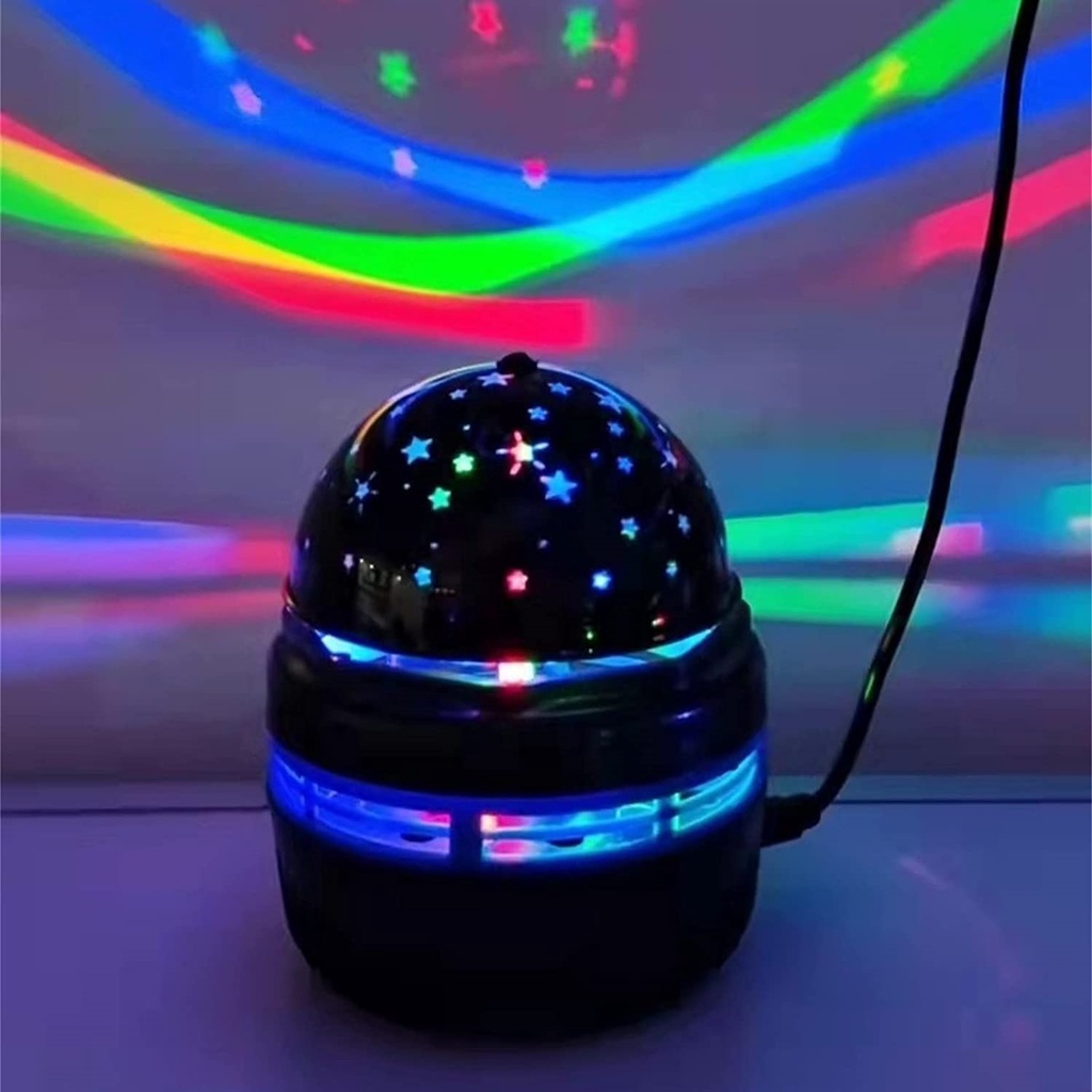 1 件迪斯可球燈 Dj 聖誕投影機頻閃派對燈音樂汽車家用派對鏡子 Led USB 魔術旋轉燈