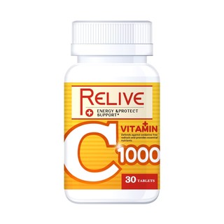 【蝦皮直營】RELIVE 高單位維生素C1000 90錠/3瓶 錠狀 素食