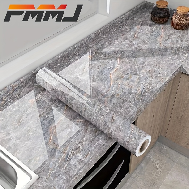 PMMJ 重型即剝即貼壁紙：防水、防油、易於安裝和清潔，非常適合廚房和浴室裝飾