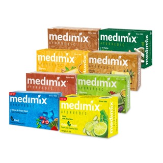 【蝦皮直營特選】Medimix印度綠寶石香皂美肌皂125g檀香/草本/寶貝/薑黃/藏紅花/巖蘭草/藍寶石/萊姆檸檬原廠出
