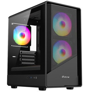 AINAR M100B/M100W Crystal M-ATX 黑色/白色 電腦機殼定光風扇x3水晶機殼 現貨 廠商直送
