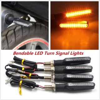 通用 LED 摩托車轉向訊號燈 12v IP68 防水 Amb er 閃光燈指示燈閃光燈尾燈燈配件