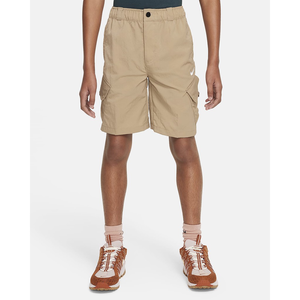 NIKE 短褲 K NK ODP WVN CARGO SHORT 中大童 FB1326247 卡其色 現貨 廠商直送