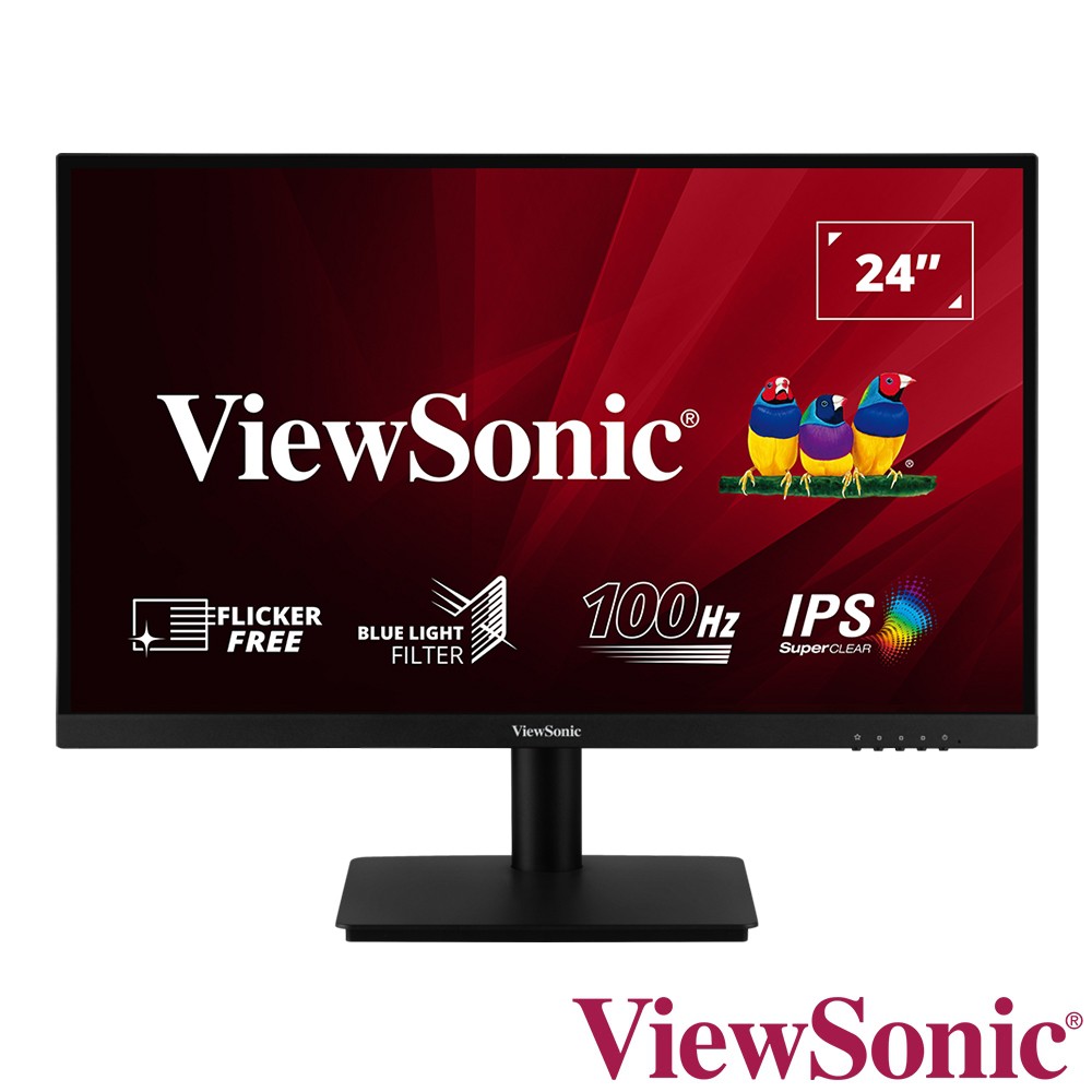 ViewSonic 優派 VA2406-MH 24型窄邊美型螢幕100HZ/FHD/HDMI/喇叭福利品 現貨 廠商直送
