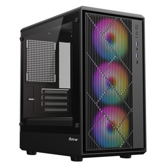 AINAR 艾納爾M200T Crystal M-ATX 黑/白色 TYPE-C水晶電腦機殼ARGBx3 現貨 廠商直送