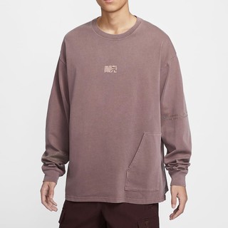 NIKE短袖上衣AS M NSW LS TEE NAIKE GCEL 男HF0813208煙灰紫紅 現貨 廠商直送