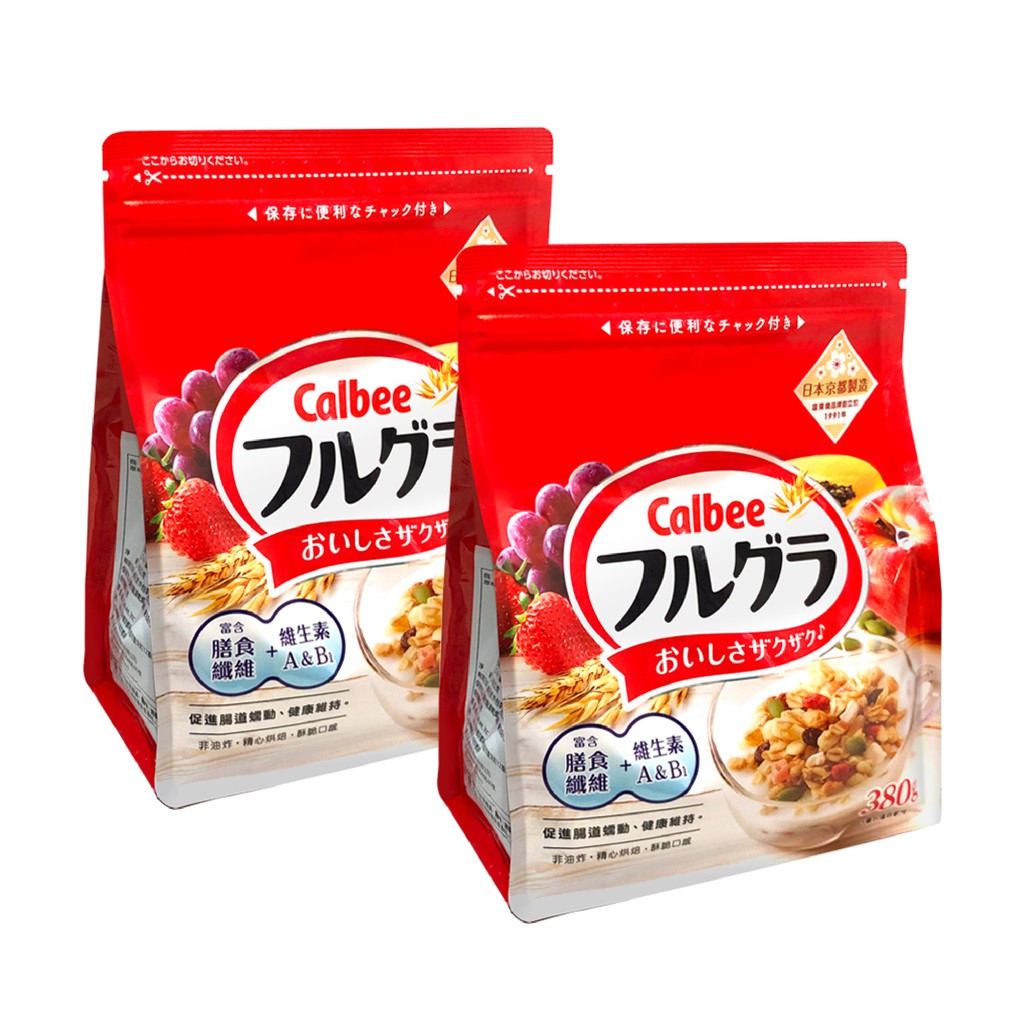 【蝦皮直營】日本Calbee卡樂比 富果樂水果麥片二入組 日本零食 早餐吃麥片