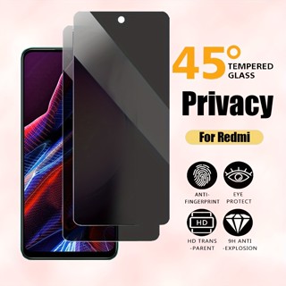 XIAOMI REDMI 2 片鋼化玻璃螢幕保護膜全隱私膜適用於小米紅米 Note 13 11 11S 10Pro 4G