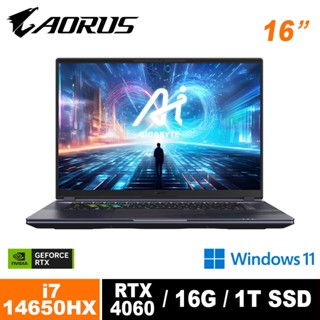 技嘉 AORUS 16X AKG電競筆電i7-14650HX/RTX4060/165Hz/16G/1TB 現貨 廠商直送