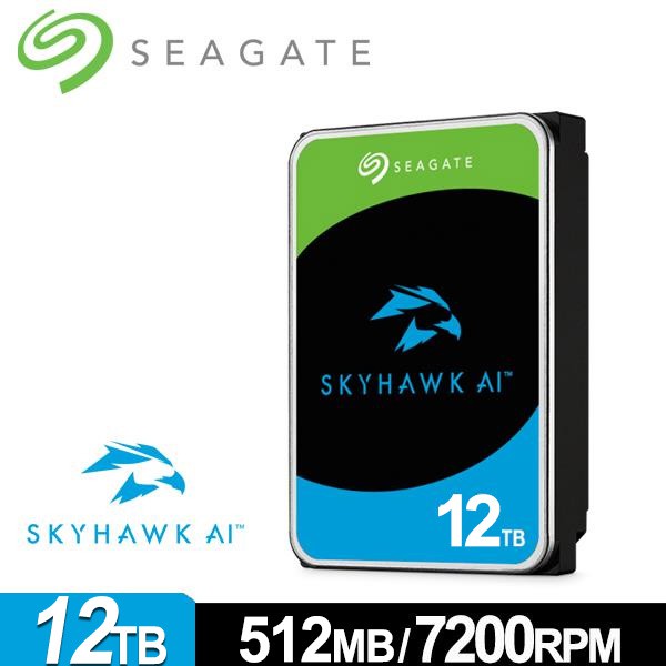 Seagate SkyHawk AI 12TB 7200轉監控硬碟 (ST12000VE003) 廠商直送