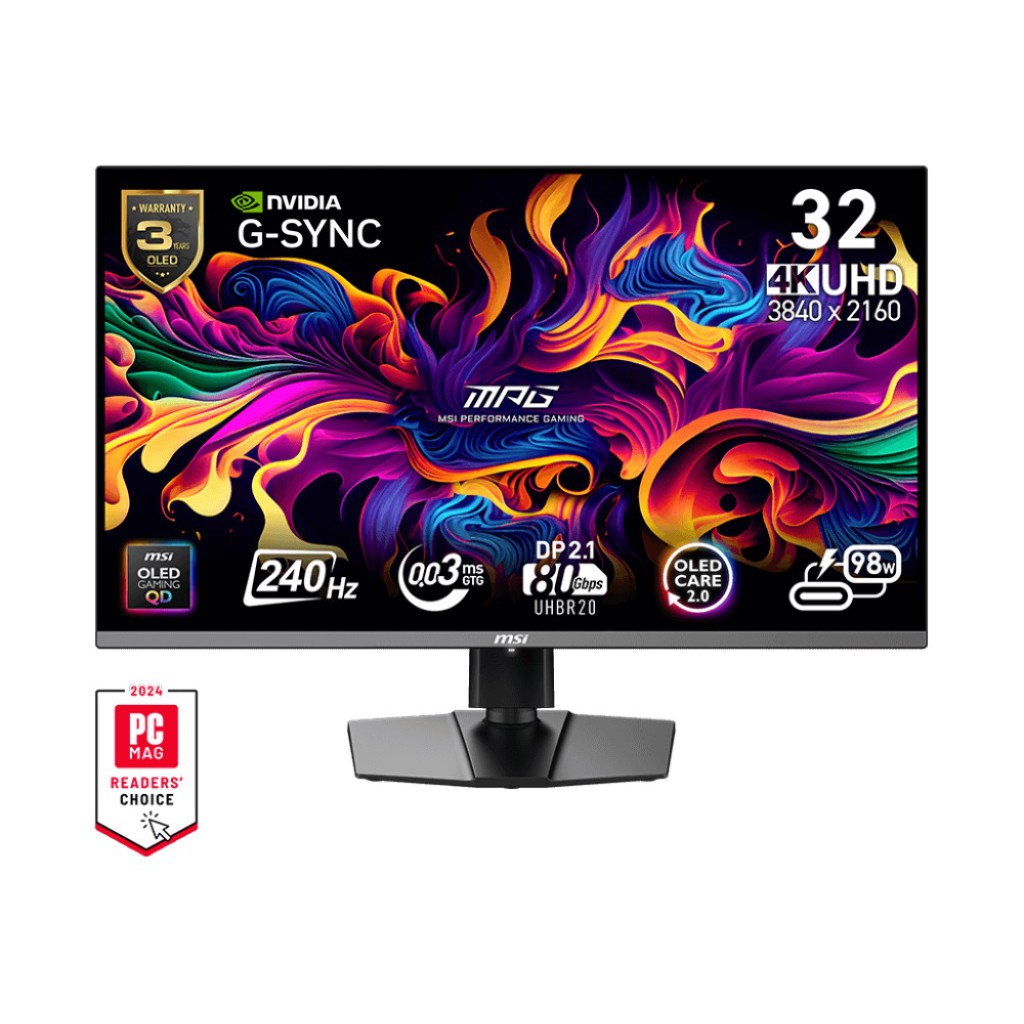 MSI微星 MPG 322URX QD-OLED /31.5吋螢幕/OLED/4K/240Hz 廠商直送