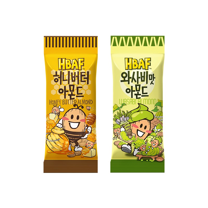 【蝦皮直營】韓國HBAF 杏仁果 蜂蜜/山葵味30g